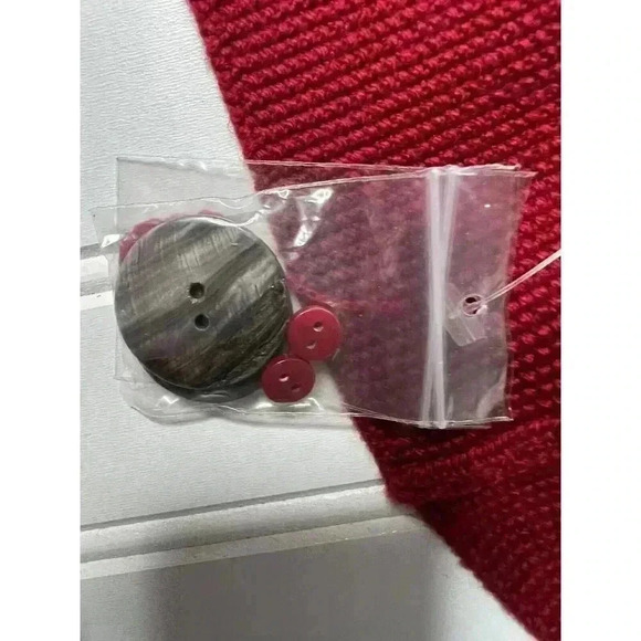 The J. Peterman Company Merino Wool Knit Cardigan Jacket Red Small NWOT. 285 - Picture 4 of 4